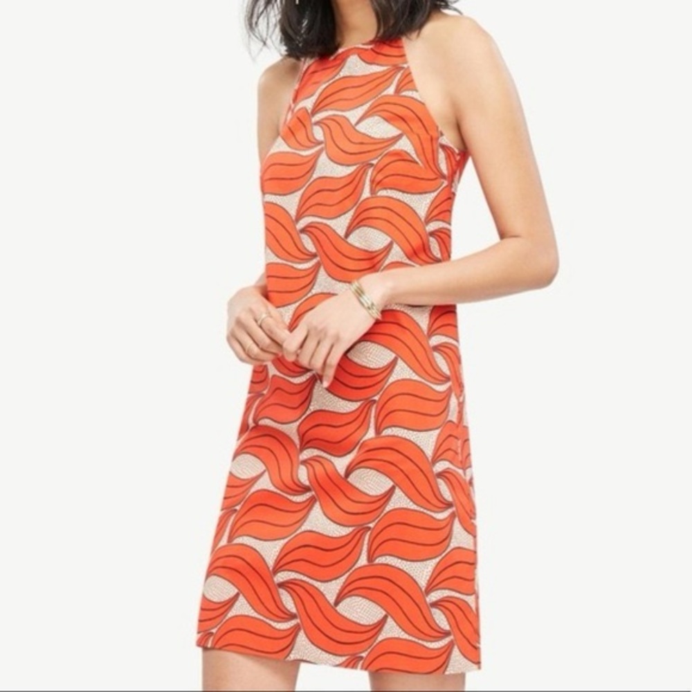 Ann Taylor coral halter style Women's Dress